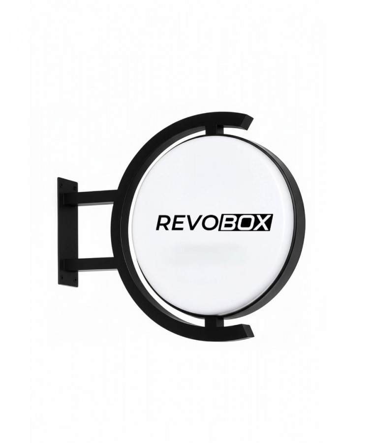 RevoBox RA060 60x60cm ışıklı 360 derece dönen fener tabela dış mekan