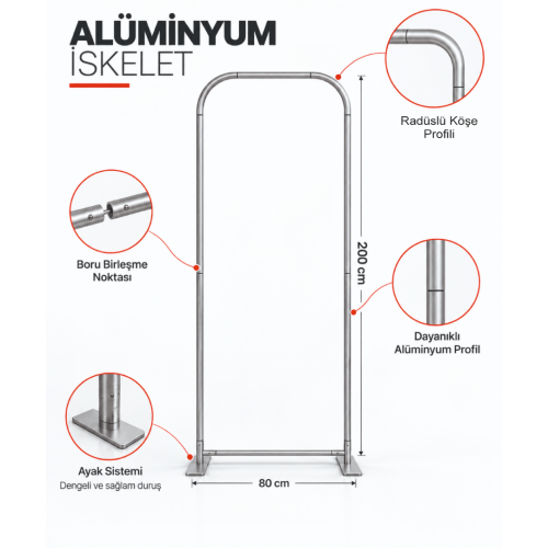 Revobox | Kumaş Backdrop Stand – 80×200 cm