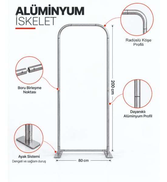 Revobox | Kumaş Backdrop Stand – 80×200 cm