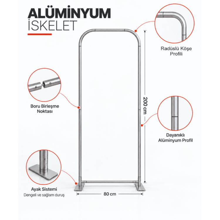 Revobox | Kumaş Backdrop Stand – 80×200 cm Revobox | Kumaş Backdrop Stand – 80×200 cm
