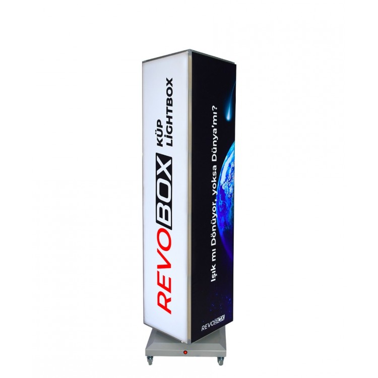 RevoBox RS112 Işıklı 360° Dönen Tabela Lightbox (Ledbox) 40x120cm