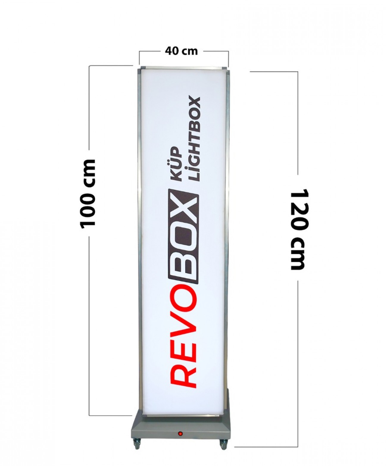 RevoBox RS112 ürün yüksekliği ve reklam alanı ölçüleri