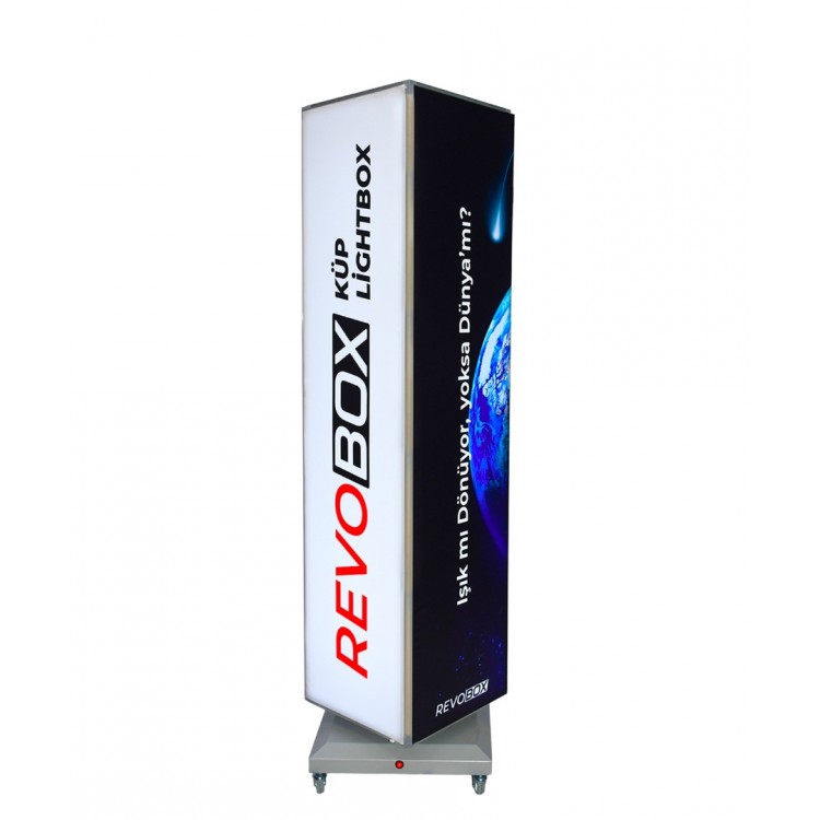 RevoBox RS118 Işıklı 360° Dönen Tabela Lightbox (Ledbox) 40x180cm