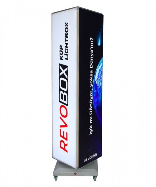 RevoBox RS118 Işıklı 360° Dönen Tabela Lightbox (Ledbox) 40x180cm