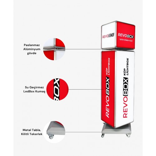 RevoBox RS218 40x180cm 360 derece dönen ledbox