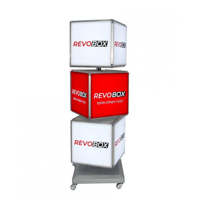RevoBox RS315 Işıklı 360° Dönen Tabela Lightbox (Ledbox) 3 Katlı 40x150cm RevoBox RS315 Işıklı 360° Dönen Tabela Lightbox (Ledbox) 3 Katlı 40x150cm